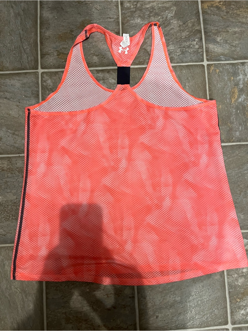 Neon Coral Mesh Racerback Tank - Picture 2 of 2